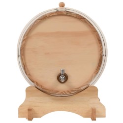 vidaXL Barilotto di Vino con Spina in Legno Massello di Pino 35 L