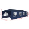 vidaXL Gazebo da Giardino 3x12 m Blu