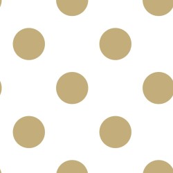 Kids at Home Carta da Parati Dotty Gold Bianco e Oro 100105