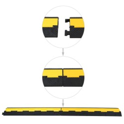 vidaXL Dosso Passacavi 2 Canali in Gomma 101,5 cm  