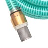 vidaXL Tubo di Aspirazione con Connettori in Ottone 7 m 25 mm Verde