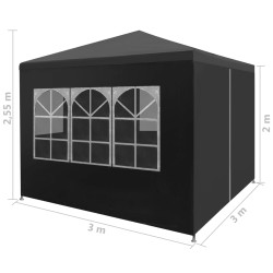 vidaXL Tendone per Feste 3x3 m Antracite