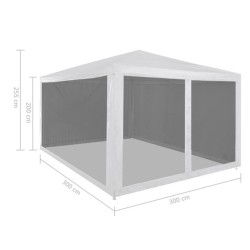 vidaXL Tenda per Feste con 4 Pareti Laterali in Rete 3x3 m