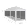 vidaXL Tenda per Feste con 10 Pareti in Rete 12x3 m