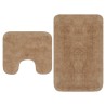 vidaXL Set Tappetini per Bagno 2 pz in Tessuto Beige