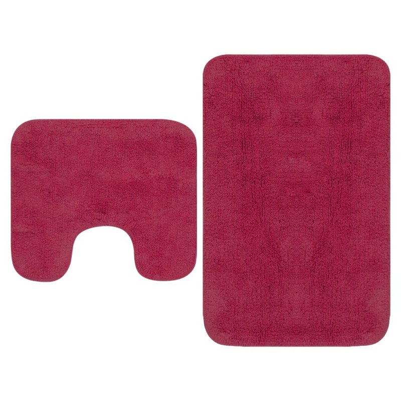 vidaXL Set Tappetini per Bagno 2 pz in Tessuto Fucsia