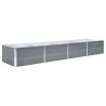 vidaXL Letto Rialzato Giardino in Acciaio Zincato 320x80x45 cm Grigio