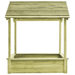 vidaXL Casetta da Giardino con Sabbiera 128x120x145cm in Legno di Pino