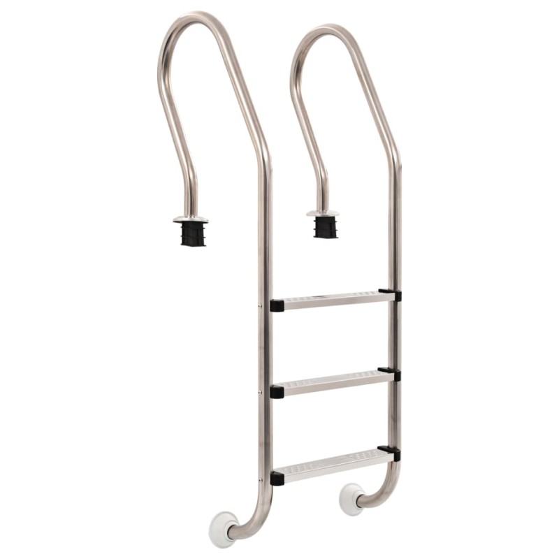 vidaXL Scaletta per Piscina 3 Gradini in Acciaio Inox 304 120 cm