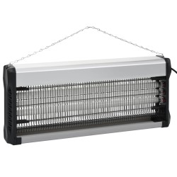 vidaXL Lampada Insetticida Nera Alluminio ABS 60 W