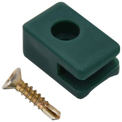 vidaXL Supporto per Fili Recinzioni da Giardino con Vite 100 Set Verde