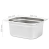 vidaXL Contenitori Gastronorm 2 pz GN 1/2 150 mm in Acciaio Inox