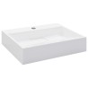 vidaXL Lavandino 50x38x13 cm Blocco in Marmo/Minerale Bianco