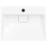 vidaXL Lavandino 50x38x13 cm Blocco in Marmo/Minerale Bianco