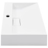 vidaXL Lavandino 50x38x13 cm Blocco in Marmo/Minerale Bianco