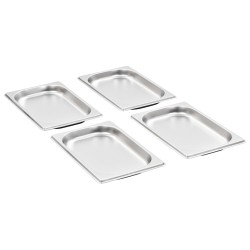 vidaXL Contenitori Gastronorm 12 pz GN 1/4 20 mm in Acciaio Inox