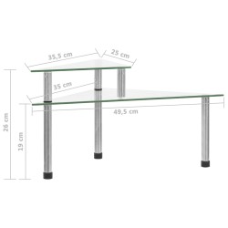 vidaXL Mensola da Cucina Trasparente 49,5x35x19 cm in Vetro Temperato