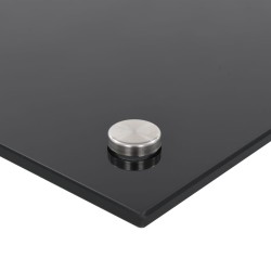 vidaXL Paraschizzi per Cucina Nero 80x50 cm in Vetro Temperato