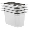 vidaXL Contenitori Gastronorm 4 pz GN 1/4 150 mm in Acciaio Inox 