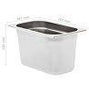 vidaXL Contenitori Gastronorm 4 pz GN 1/4 150 mm in Acciaio Inox 