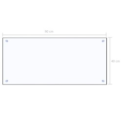 vidaXL Paraschizzi per Cucina Trasparente 90x40 cm in Vetro Temperato