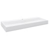 vidaXL Lavandino 120x46x11 cm Blocco in Marmo/Minerale Bianco