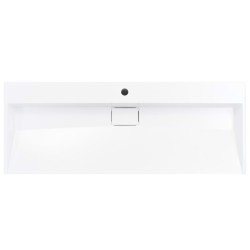 vidaXL Lavandino 120x46x11 cm Blocco in Marmo/Minerale Bianco