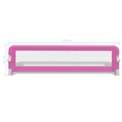 vidaXL Sponde Letto per la Sicurezza dei Bambini 2 pz Rosa 150x42 cm