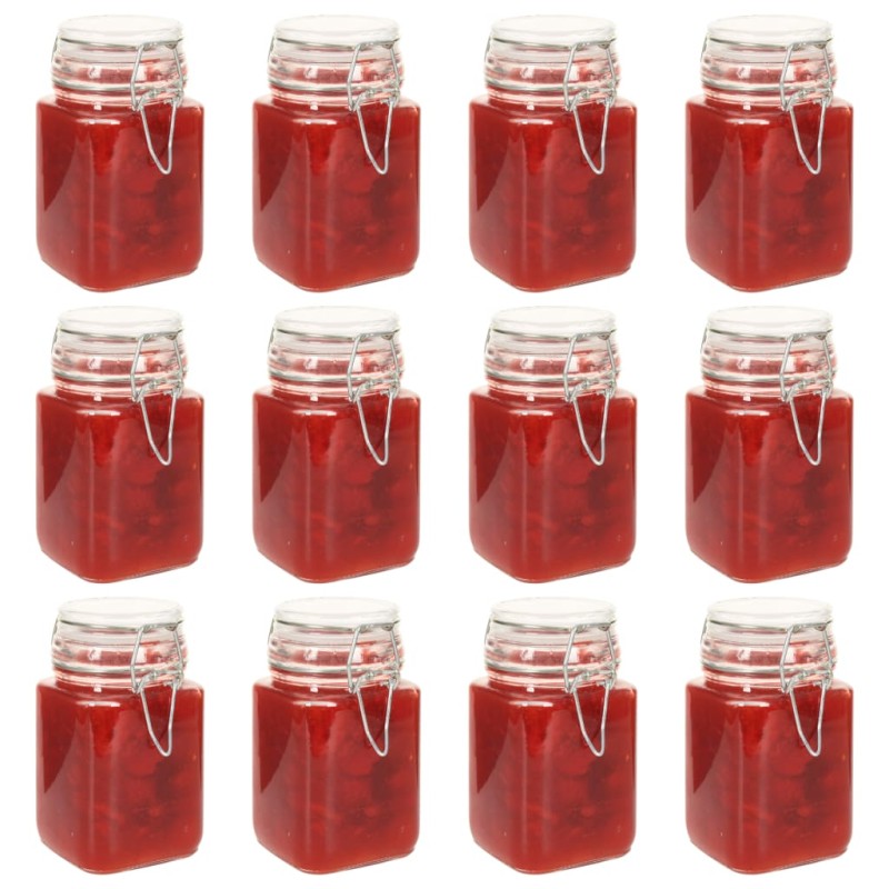 vidaXL Barattoli per Marmellata in Vetro con Chiusura 12 pz 260 ml