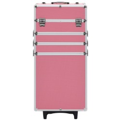 vidaXL Valigia Trolley per Cosmetici Alluminio Rosa