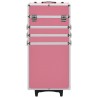 vidaXL Valigia Trolley per Cosmetici Alluminio Rosa