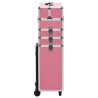 vidaXL Valigia Trolley per Cosmetici Alluminio Rosa