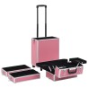 vidaXL Valigia Trolley per Cosmetici Alluminio Rosa