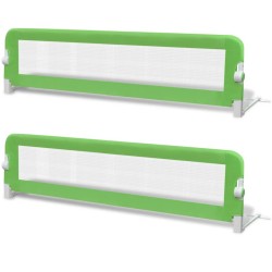 vidaXL Sponde Letto per la Sicurezza dei Bambini 2 pz Verde 150x42 cm