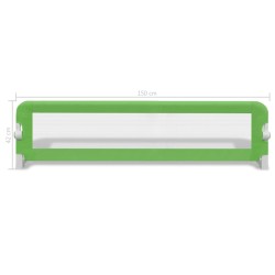 vidaXL Sponde Letto per la Sicurezza dei Bambini 2 pz Verde 150x42 cm