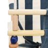 vidaXL Altalena per Bambini con Cintura di Sicurezza Cotone Legno Blu