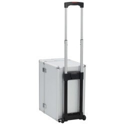 vidaXL Valigia Trolley Pilota 47x39x27 cm in Alluminio Argento 