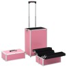 vidaXL Valigia Trolley per Cosmetici in Alluminio Rosa