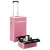 vidaXL Valigia Trolley per Cosmetici in Alluminio Rosa