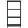 vidaXL Scaffale Nero 100 kg 60x30x138 cm in Plastica