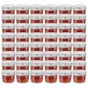 vidaXL Vaso per Marmellata in Vetro Coperchio Argento 48 pz 110 ml