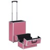 vidaXL Valigia Trolley per Cosmetici in Alluminio Rosa