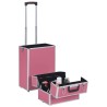 vidaXL Valigia Trolley per Cosmetici in Alluminio Rosa