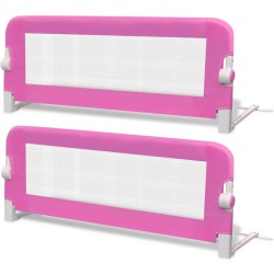 vidaXL Sponde Letto per la Sicurezza dei Bambini 2 pz Rosa 102x42 cm