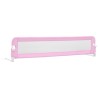 vidaXL Sponde Letto di Sicurezza per Bambini Rosa 180x42cm Poliestere