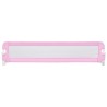 vidaXL Sponde Letto di Sicurezza per Bambini Rosa 180x42cm Poliestere