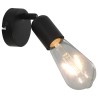 vidaXL Faretti 2 pz con Lampadine a Incandescenza 2 W Nero E27