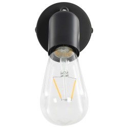 vidaXL Faretti 2 pz con Lampadine a Incandescenza 2 W Nero E27