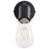 vidaXL Faretti 2 pz con Lampadine a Incandescenza 2 W Nero E27