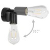 vidaXL Faretti 2 pz con Lampadine a Incandescenza 2 W Nero E27